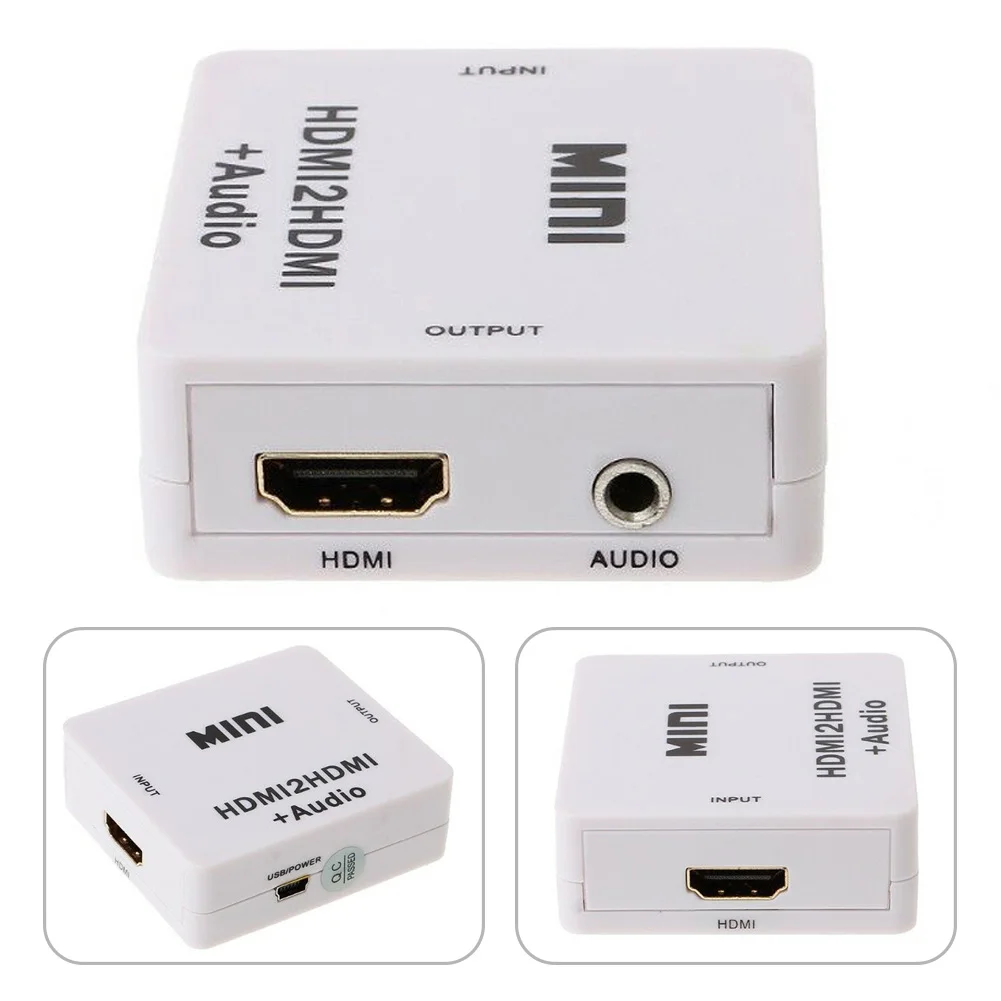 1080P мини HDMI к HDMI с аудио конвертером HDMI2HDMI HD экстрактор адаптер коммутатор для ПК ноутбук HDTV проектор аудио сплиттер