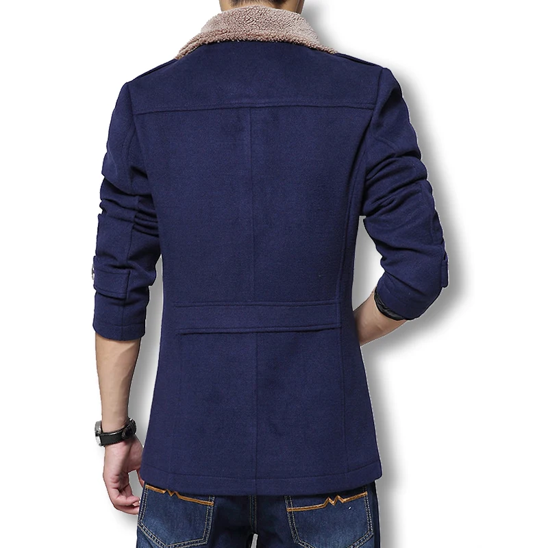 Зимнее длинное шерстяное пальто мужские куртки и пальто Slim Fit мужские ветровки высокого качества Тренч Плюс Размер горячая Распродажа куртка