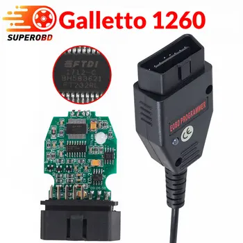 

Galletto 1260 FTDI FT232RL EOBD ECU Programmer Read Write Car ECU Flasher Works For Multi-Car OBDII Diagnostic