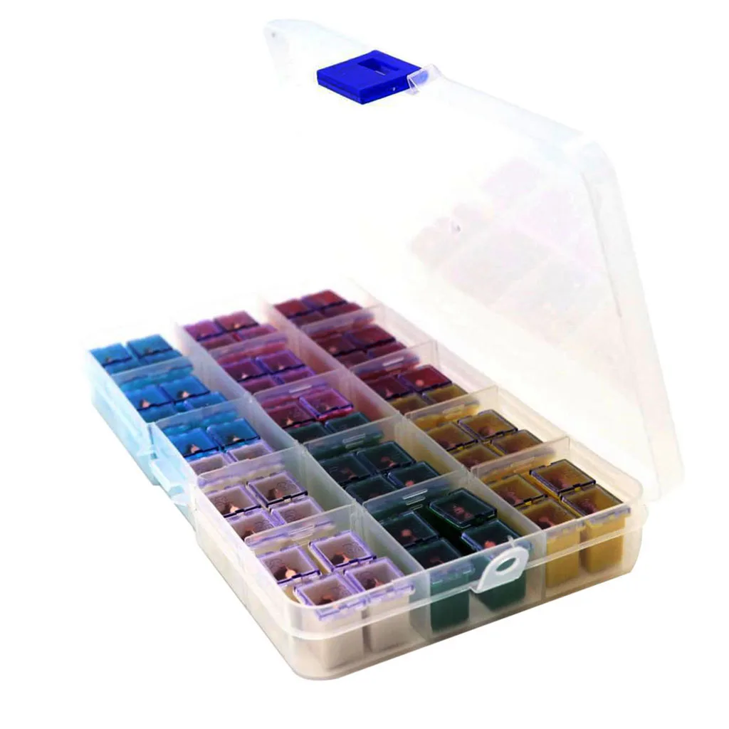 60 штук Jcase ассортимент предохранителей коробчатые 20A 25A 30A 40A 50A 60A Медь+ AP
