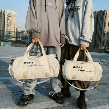 

Women's Sport Gym Bags New Leisure Yoga Fitness Bag Men Travel Handbag Training For Women Duffle shoulder handbag Dry Wet Bag