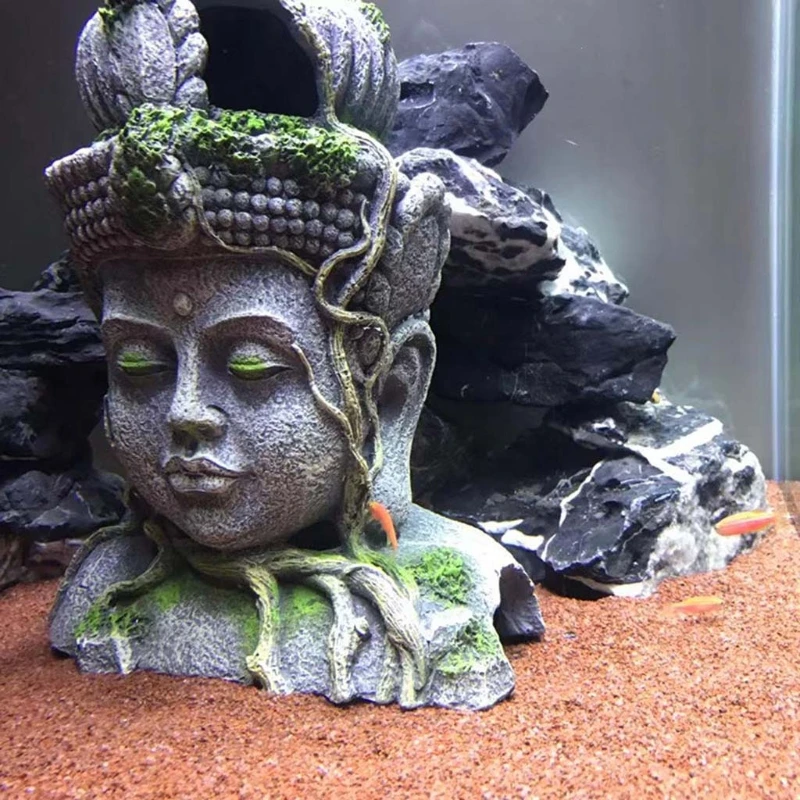

Guanyin Bodhisattva Statue Fish Tank Landscaping Ornament Simulation Crafts