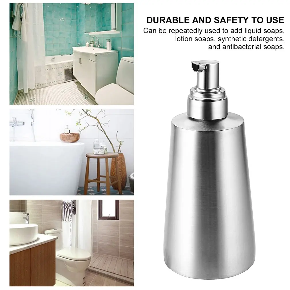 Stainless Steel Countertop Foaming Soap Dispenser Pump Head Bottle Foaming Liquid Bathroom Soap Dispenser Dropshipping