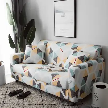 

geometric sofa cover elastic for pets for living room armchair slipcovers stretch Corner sofa couch cover single loveseat