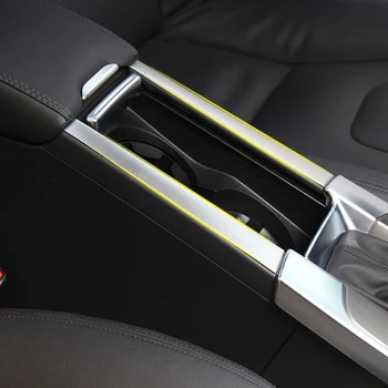 

Accessories Center panel Cover Silver 2Pcs Chrome Holder Console Frame