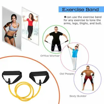 

Fitness Tools Resistance Bands Tubes Yoga Pull Rope 3 Bands Exercise Workout Expander Rubber Sport Sport Gum Colors Fitness A2V1