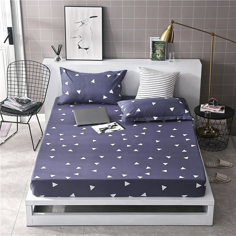 Bed Sheet with Elastic Fitted Sheets Home Decor Single Twin Queen King Double Mattress Protector 150x200 Bed Sheet 3
