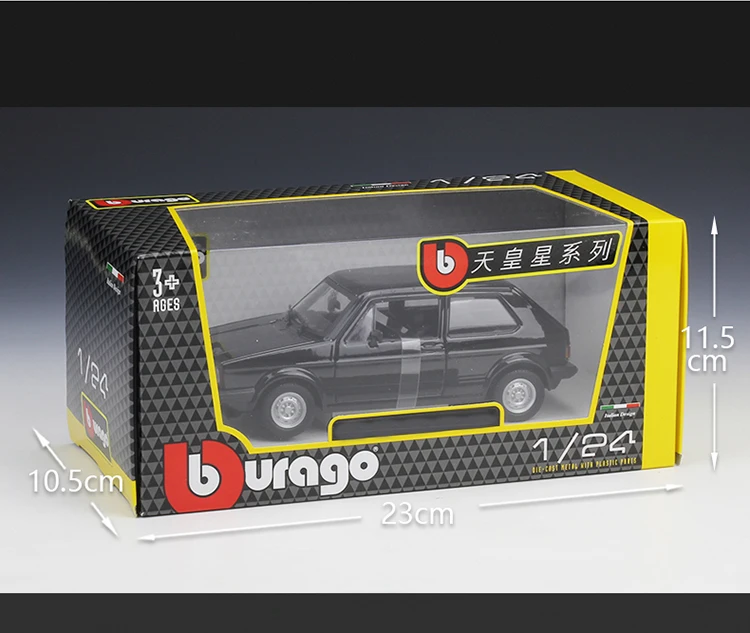 BbURAGO 1:24 1979 Glof GTI MK1 легированная модель металлического гоночного автомобиля игровая модель спортивных автомобилей игрушки для детей подарок Новая коробка