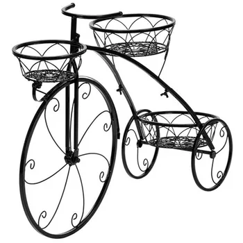 

3 Layers Plants Stand Flower Rack Metal Flower Stand Indoor Plant Shelves Outdoor Tricycle Balcony Floor Shelf Garden Decors