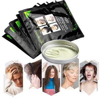 

5PC/lot Black Hair Shampoo White Hair into Black Instant Hair Dye Natural Black Only 5 Minutes Grey Hair Removal Dye Color