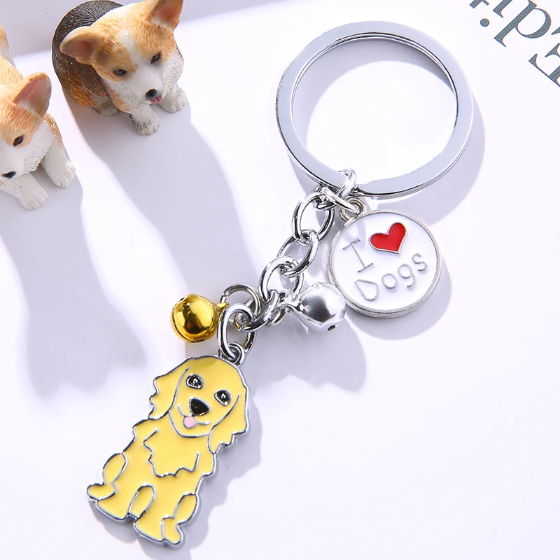 Dog Keyring Golden Retriever Keychain NEW Golden Retriever Dog
