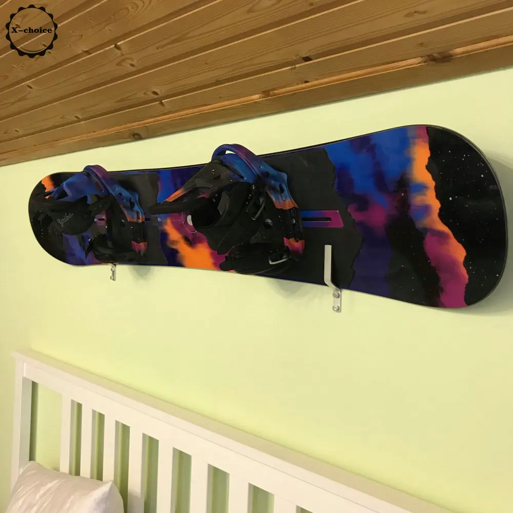 Snowboard Storage Rack Wall Mount – Hardware and Screw Cover Included- Hold 1 Board