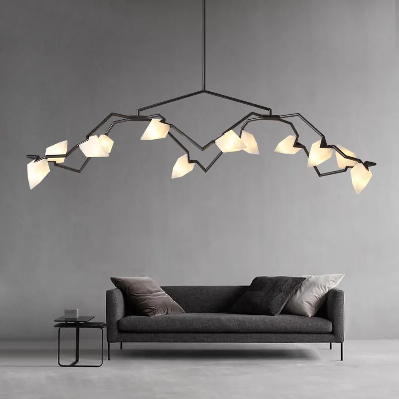 

Luxury Living Room Glass Chandelier Nordic Branch Chandelier Lighting Modern Dinning Room Light Fixture Luminaria Indoor Lights