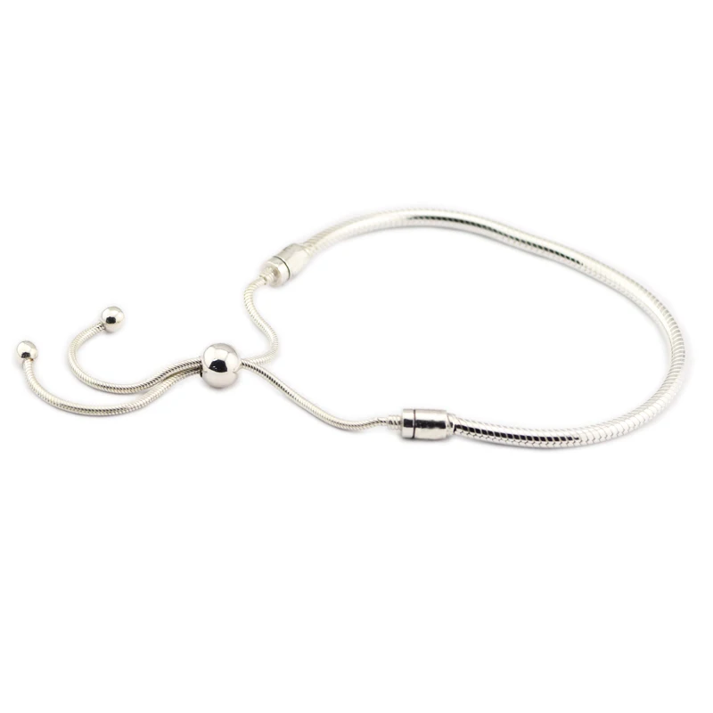 Модный регулируемый браслет-цепочка в виде змеи, 925 пробы, серебряные браслеты, браслеты для женщин, ювелирные изделия своими руками