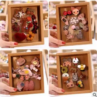 24 компл./лот 10 шт./компл. DIY многофункциональное ткани детские заколки для волос, комплекты одежды принцессы, резинки для волос уход за волосами& Аксессуары для укладки инструменты HA717