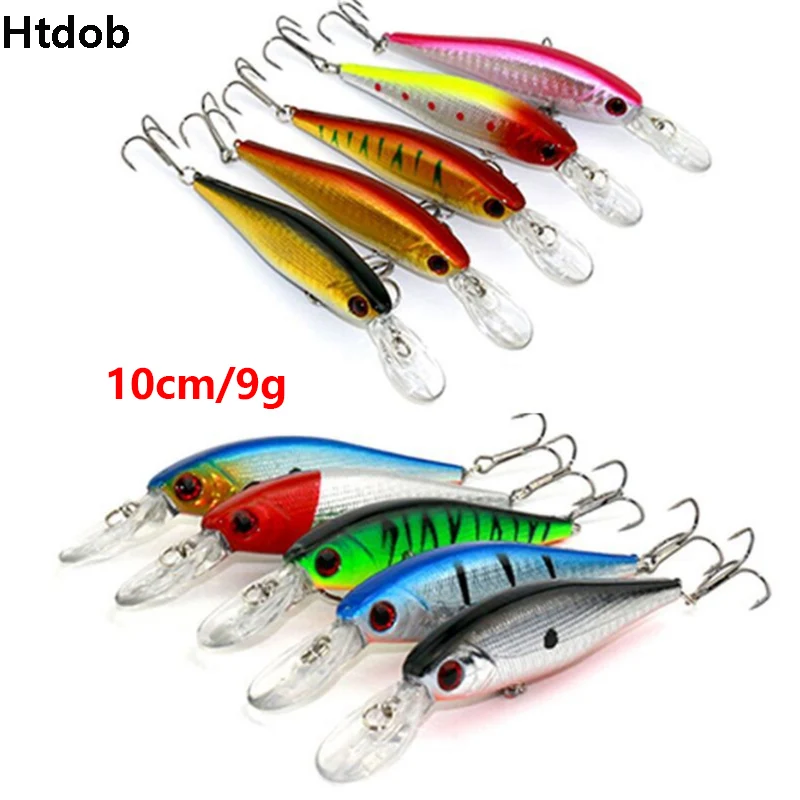 10Pcs A Htdob 43 шт./лот гольян набор приманки для ловли нахлыстом жесткая приманка Jia приманка воблер Карп 6 видов рыболовные снасть искусственные приманки - Цвет: 10Pcs A
