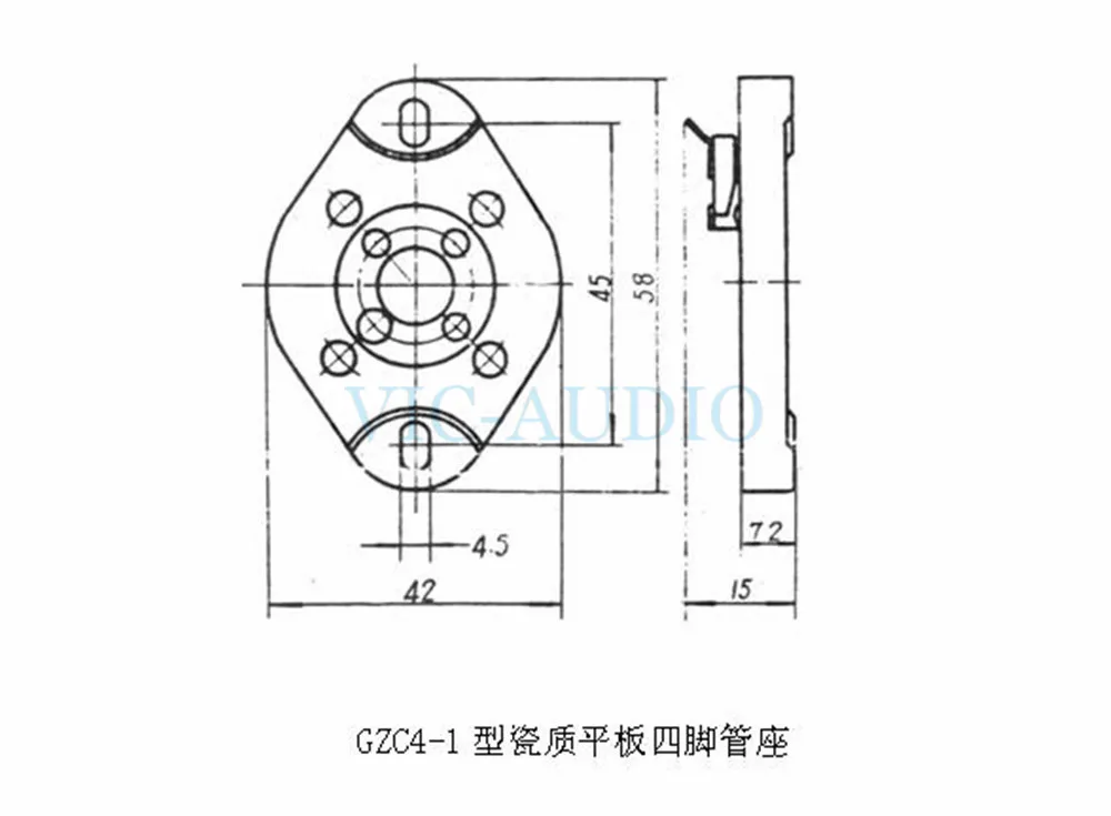 2 шт. 4 шпильки DIY вакуумная трубка розетка для 2A3 300B FU-811 274A 572B электронная трубка керамическая розетка