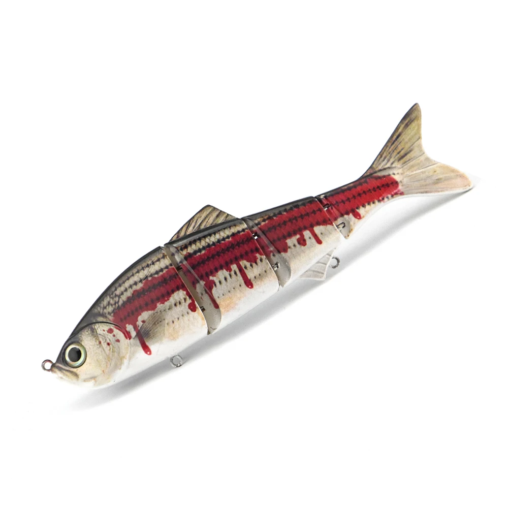 Бургундия Four section minnow lure Swimbait 120mm/17g Fishing lure Hard Jointed Bass Fishing Lures hard plastic bait mult jointed swimbait - Цвет: Бургундия