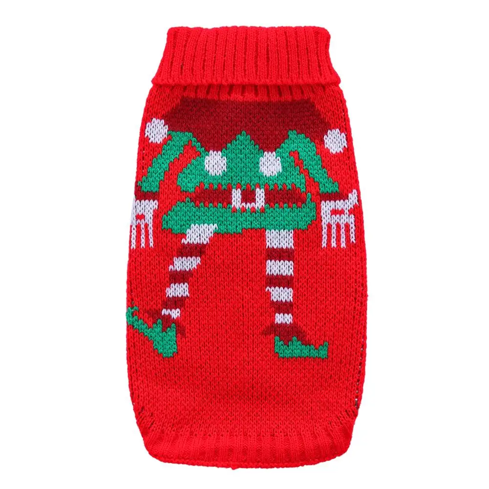 

Cute Puppy Xmas Sweaters Pets Dog Clothes Winter Clown Print Costume Warm Dog Sweater Pet Christmas Decor