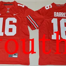Новое поступление года, Молодежный штат Огайо Buckeyes J.T. Barrett 16-красный Размеры размеры S, M, L, XL Джерси