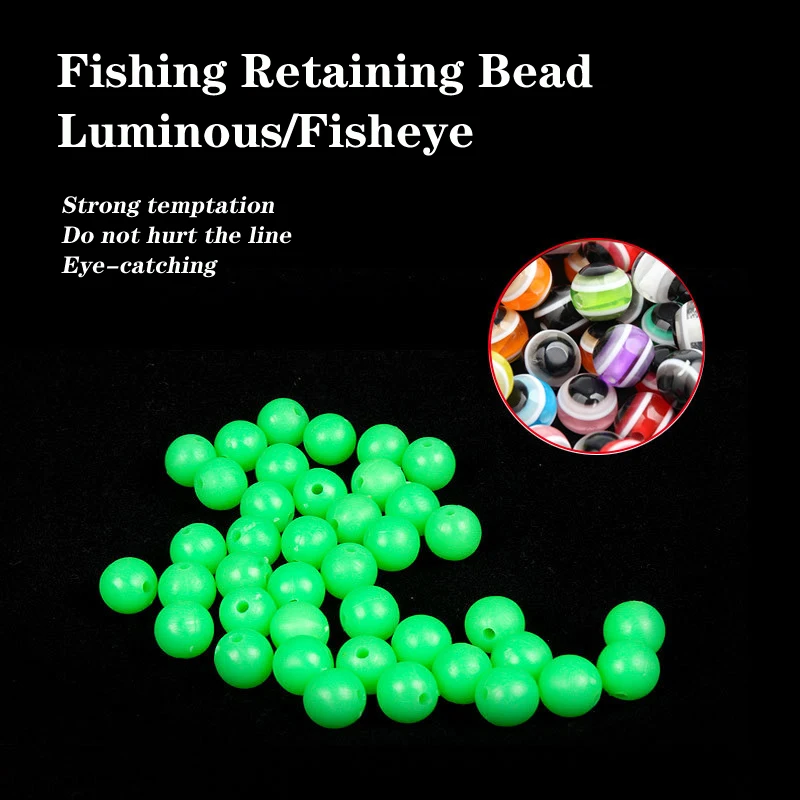 Hot Saltwater Fishing Beads Set 100pcs 9 Sizes Fisheye/round/laser