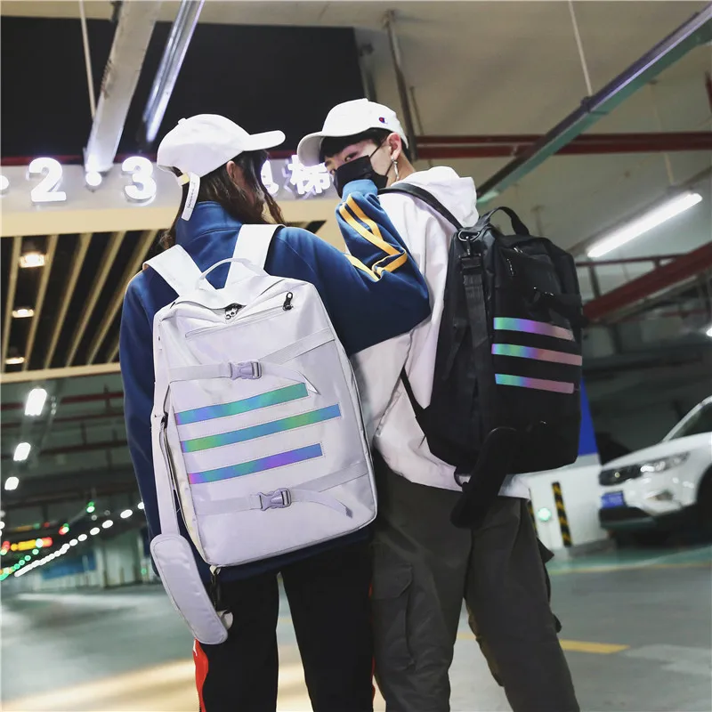

Bag Popular Brand Backpack Multi-functional Backpack Large Capacity Schoolbag Men's Fashion Reflective Street