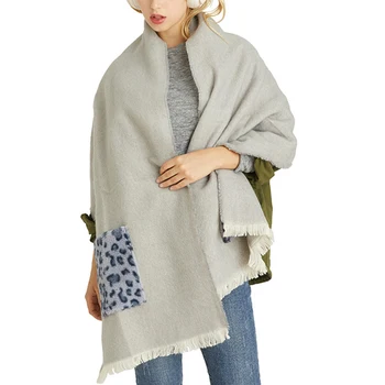 

Womens Fall Pattern Splice Scarf Warm Soft Muffler Fashion Accessories Winter Shawl Wrap IK88