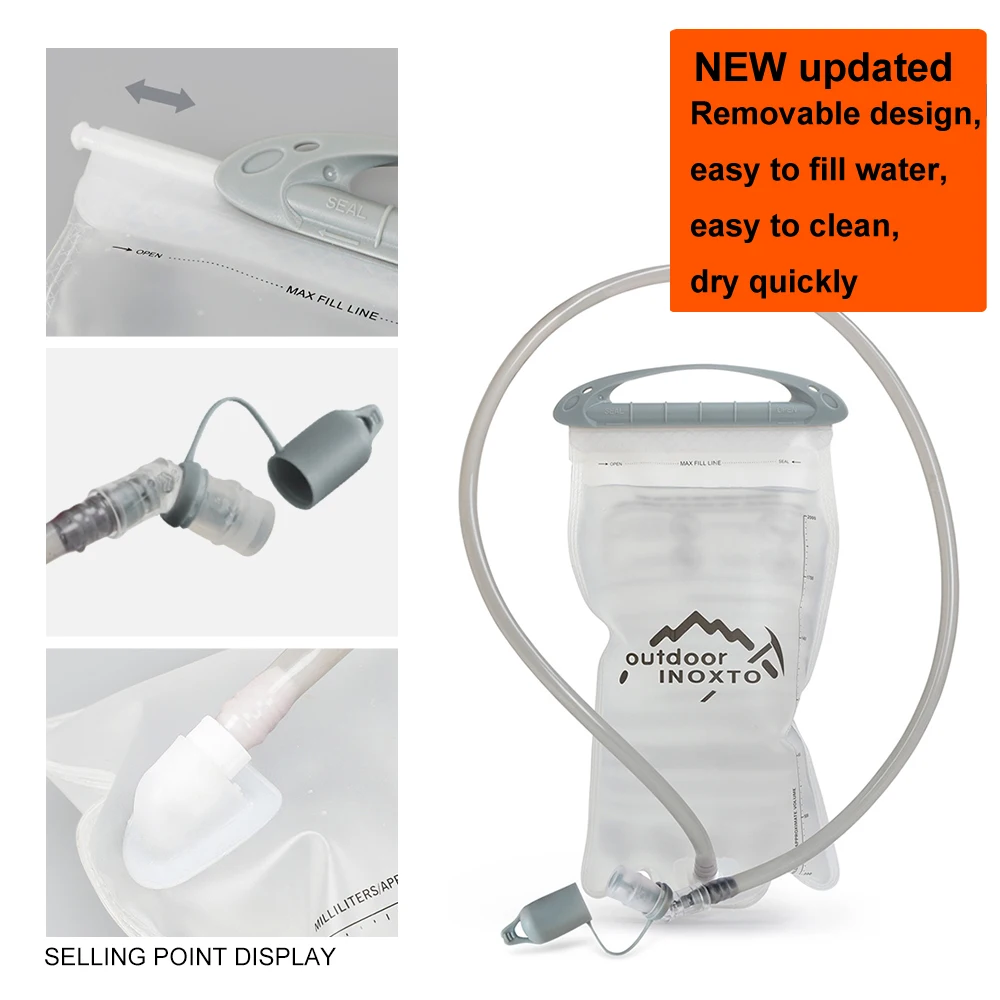 INOXTO Trail Running-5L Ultralight Backpack Hydration Jogging Vest Pack Bag for Marathon Bicycle with Water Bottle 250ML 500ML