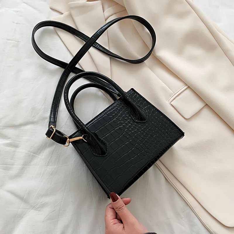 PU Leather Crossbody Bags For Women New Small Summer Crocodile Pattern Solid Color Lady Shoulder Handbags Simple Female Totes | Багаж и