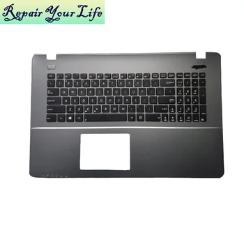 

laptop keyboard US English for ASUS X750 X750LB-3C 13N0-PKA0231 MP-11N63US 528W 0KNB0-6170US00 black silver grey Palmrest Bezel