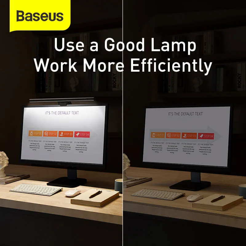 Baseus Screen Hanging Light Desk Lamp Computer Laptop Light Table Lamp For LCD Monitor Lamp Study Reading Light