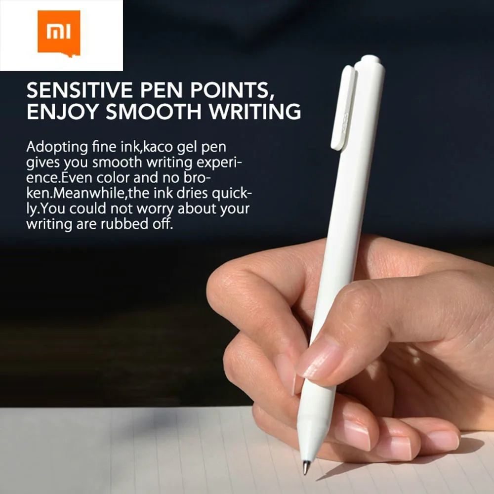 

Original Xiaomi KACO Roller Mi Signing PEN Gal Ink Smooth Writing Durable Signing Black Refill 1 PCS Retail 0.5mm