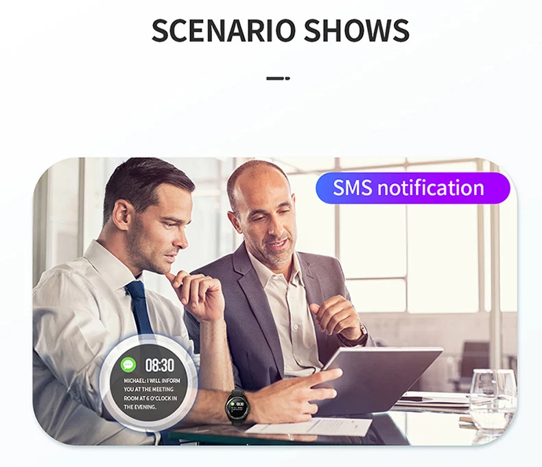 SANDA Смарт-часы для мужчин IP67 Водонепроницаемый Полный сенсорный круглый экран сердечный ритм кровяное давление фитнес-трек умные часы для мужчин или женщин