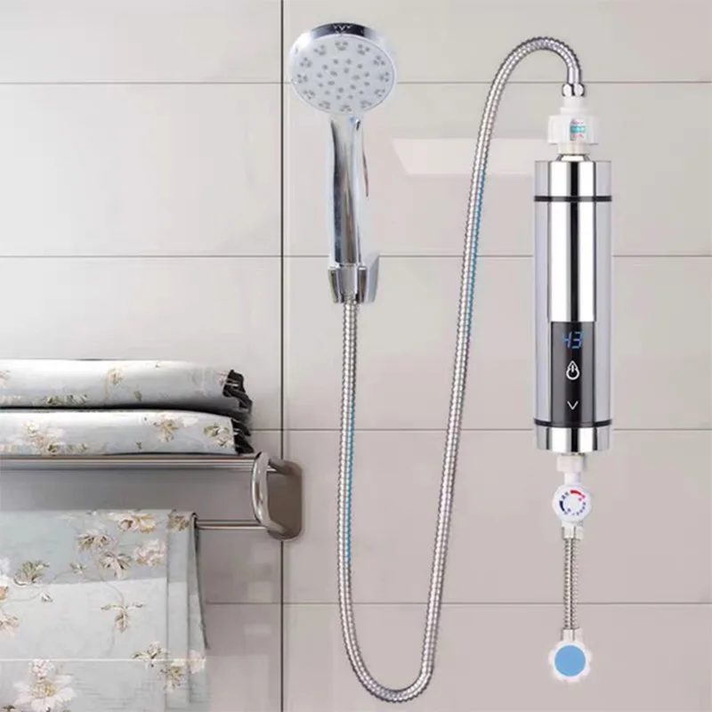 Calentador de agua instantáneo para baño y cocina, grifo calentador de agua eléctrico de 220v, pantalla de temperatura, grifo sin depósito para ducha