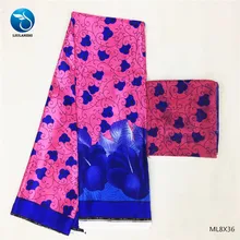 LIULANZHI шелковая восковая ткань s африканская атласная ткань розовая восковая ткань для платья горячая распродажа 4+ 2 ярдов ML8X