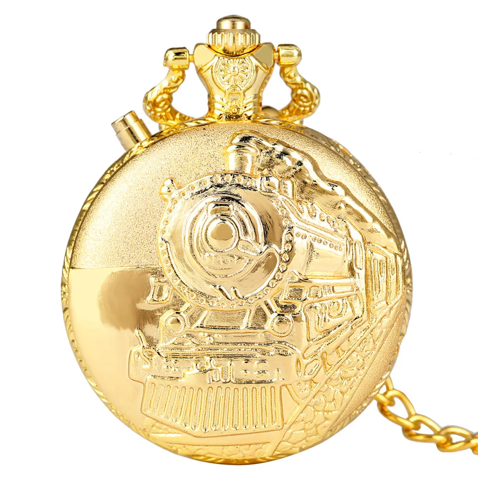 Креативный светодиодный светильник с арабскими цифрами, бронзовые часы в стиле стимпанк, кварцевые карманные часы в стиле ретро, панк, карманные часы с цепочкой для мужчин и женщин - Цвет: gold