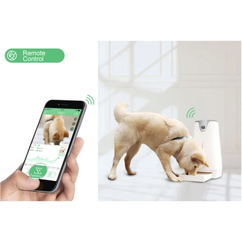 

Auto Smart Feeder,Dog Cat Pet Care Device with Camera Timer Voice Video Recorder Wifi Remote Enabled App for Iphone and Androi