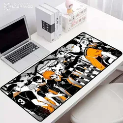 Haikyuu bonito tapete de mouse gamer tapete antiderrapante computador mousepad empresa acessórios para jogos tapetes para computador teclado mausepad anime xl