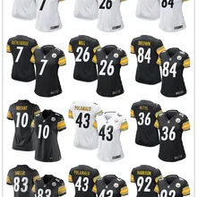 Питтсбург Бен роэтлисбергер Антоний коричневый Трой Polamalu Le'Veon Bell Jerome Bettis Martavis Bryant для женщин Джерси
