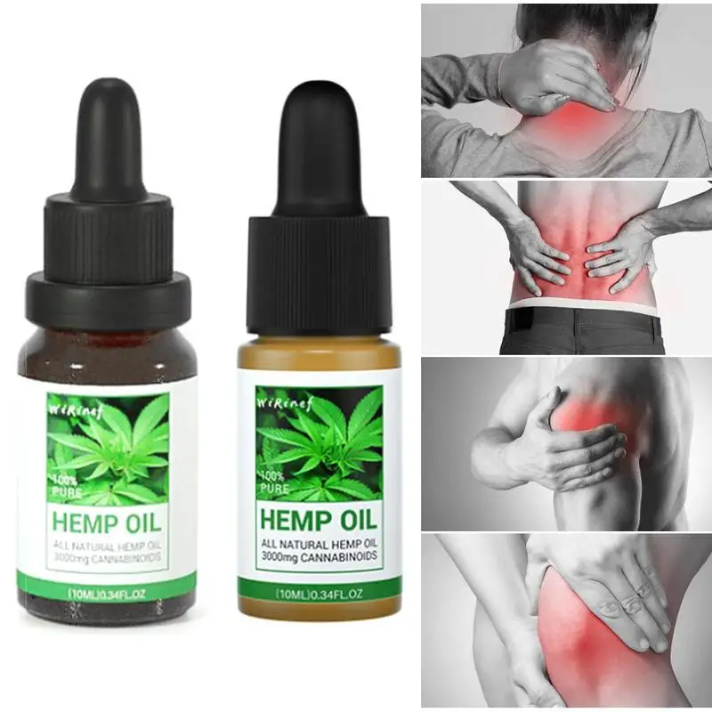 10 мл 3000 мг семена конопли масло экстракт капля для облегчения боли массажа КБР
