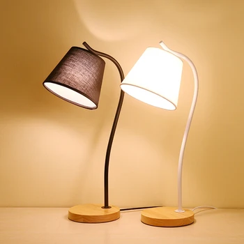 

Modern Creative Wood Table Lamp Bedroom Simple Romantic Desk Bedside Light for Living Room restaurant Cafe Home Decor