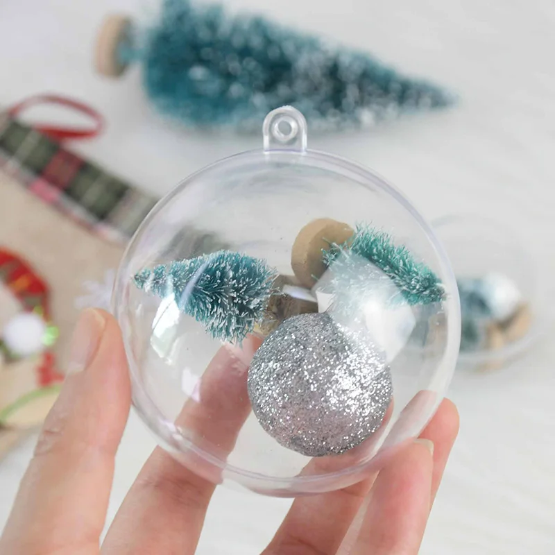 Clear Ornaments Clear Balls Fillable Ornaments Ball Transparent Hanging  Ball DIY Crafts For Wedding Party Decorations - AliExpress