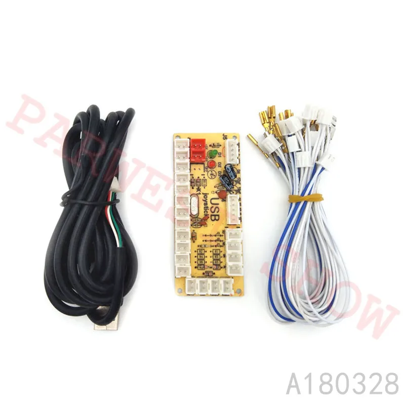 Arcade USB Encoder to PC Raspberry pi Arcade Game DIY Parts USB Controller Joystick 5V CHROME Plated illuminated LED Push Button
