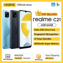 Realme Helio G35 C21 Smartphone Global-Version 64GB 4gbb WCDMA/GSM/LTE Nfc Adaptive Fast Charge