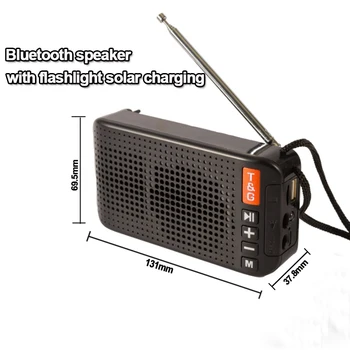 

TG184 portable solar bluetooth speaker, outdoor waterproof wireless music center speaker, with flashlight, support USB, TWS inte