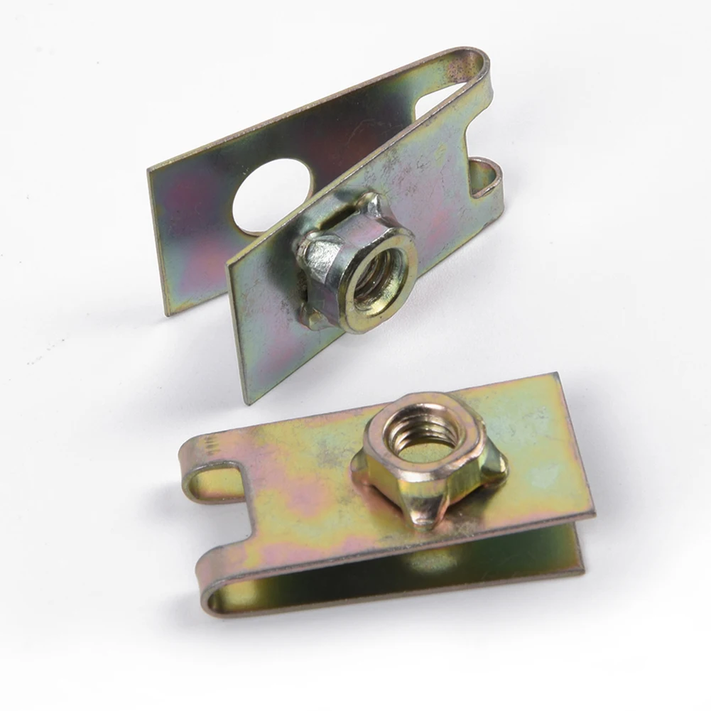 100pcs Auto Fasteners Car Door Panel Trims Fixed Screw U Type Gasket