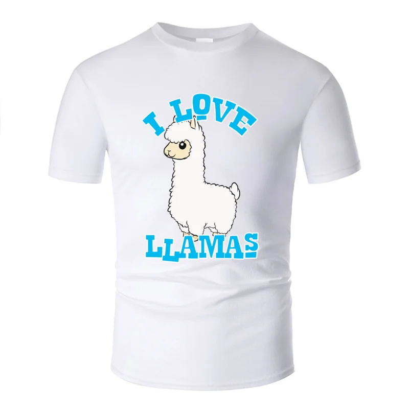 Men-White Футболка с принтом "Великая Лама", одежда размера плюс 3xl 4xl 5xl, тонкая мужская футболка, хлопок, Юмористическая футболка - Цвет: Men-White