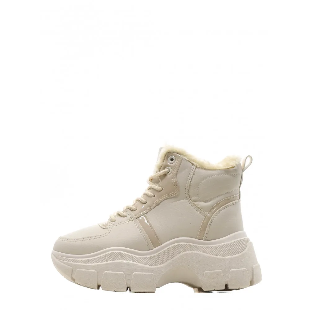 Женская обувь PATROL ботинки осень зима искусственная кожа цвет молочный подкл.