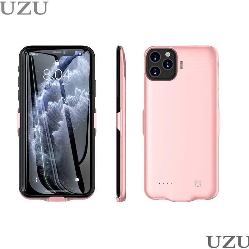 

6800mah external portable wireless battery charger case for iphone 11 Pro Max stand holder battery charging for iphone 11