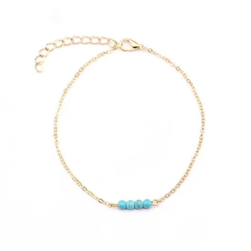

New Products Accessories Europe And America Beach Feet Pendant Women's Elegant A- line Turquoise Creative-Foot Ornaments Ankle P